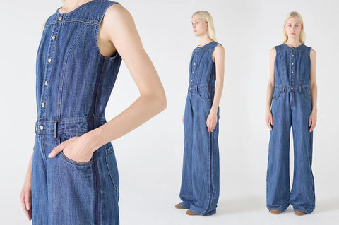 Smocking effect: the art of shadow in denim