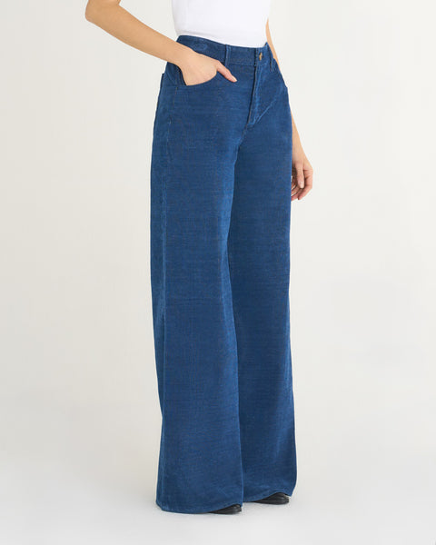 PANTALONE FIVE WIDE LEG VELLUTO
