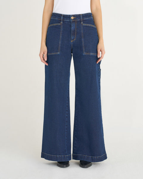JEANS GILDA WIDE LEG DENIM STRETCH