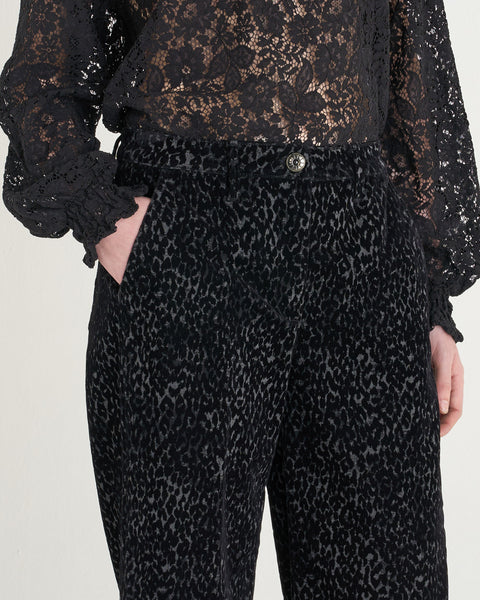 PANTALONE MARIELLA WIDE LEG FLOCK