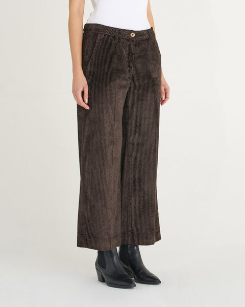 PANTALONE MARIELLA WIDE LEG VELLUTO