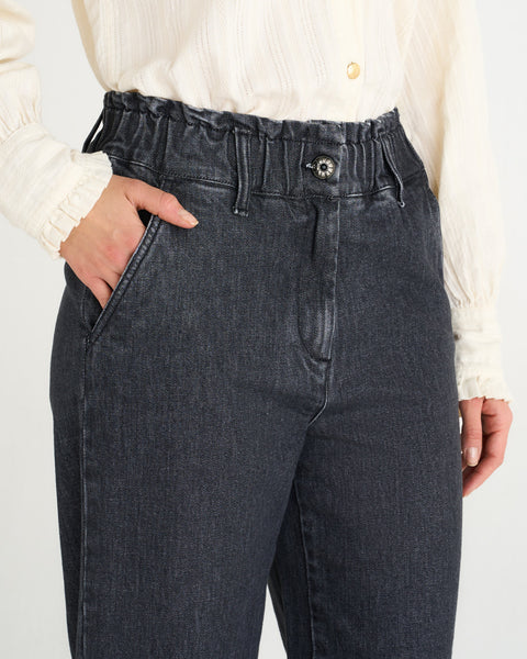 JEANS MINA CROPPED DENIM ORGANICO