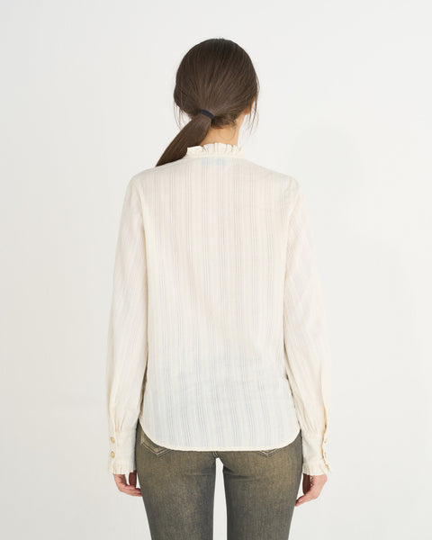 CAMICIA MINI RUFFLE OVER COTONE