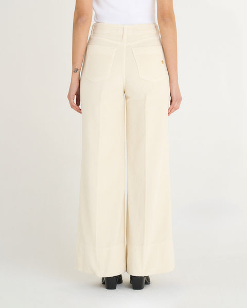 JEANS HOOD WIDE LEG VELLUTO