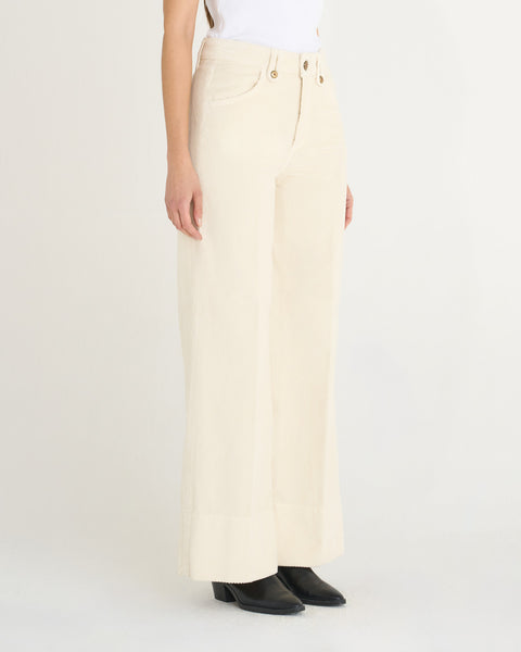 JEANS HOOD WIDE LEG VELLUTO