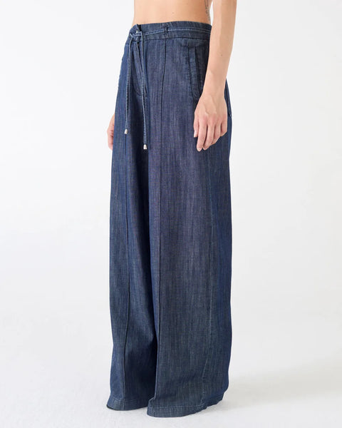 PANTALONE FLAVIA WIDE LEG CHAMBRAY
