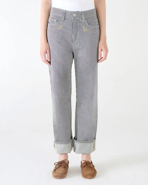PANTALONE ROLL WIDE LEG BASTONCINO STRETCH