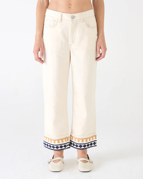 PANTALONE SOPHIE CROPPED MALFILE ECRU