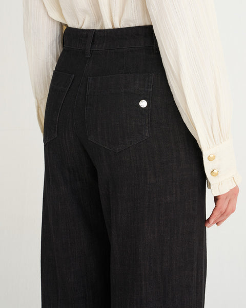 JEANS FLAIRE SMOCKING JAPAN DENIM