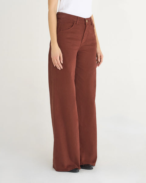PANTALONE FIVE WIDE LEG GABARDINA