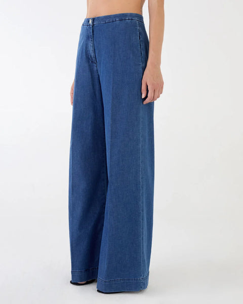JEANS FLAIRE DENIM SILK STRETCH