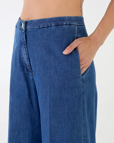 JEANS FLAIRE DENIM SILK STRETCH