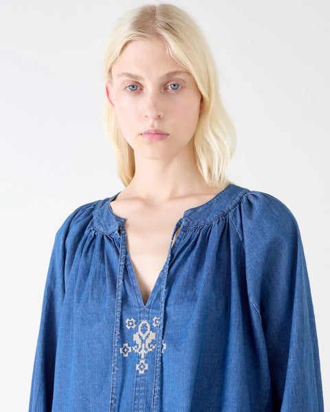 BLUSA MOUSSE REGULAR CHAMBRAY STRETCH