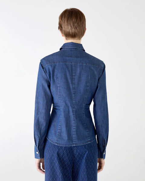 CAMICIA GRAFF SLIM CHAMBRAY STRETCH