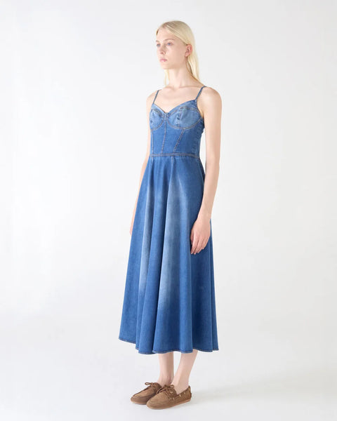 ABITO BUSTIER REGULAR DENIM STRETCH