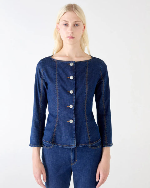 JACKET GODE SLIM DENIM STRETCH