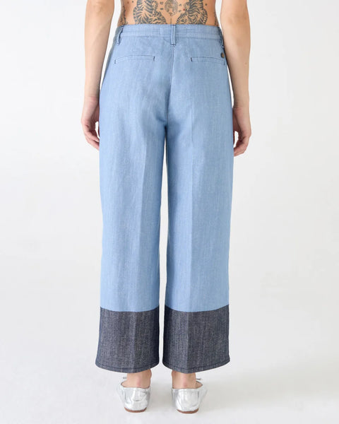 JEANS MARIELLA CROPPED DOUBLE DENIM