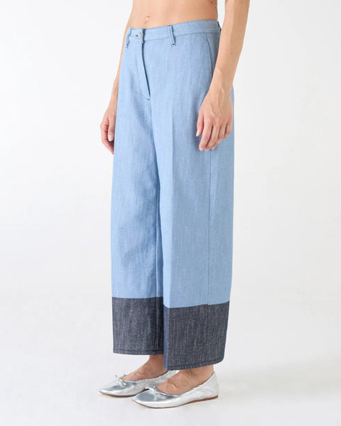 JEANS MARIELLA CROPPED DOUBLE DENIM