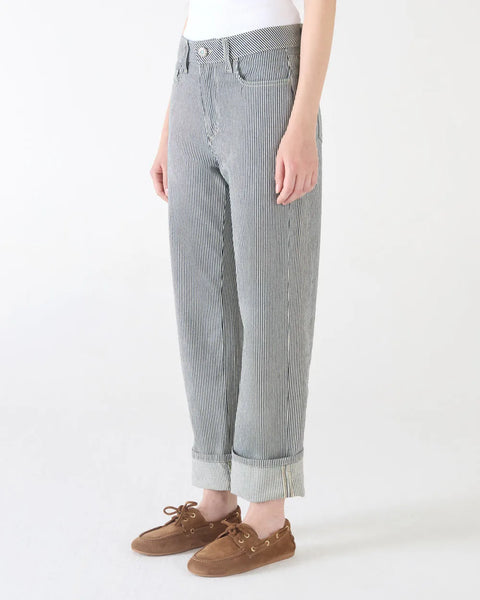 PANTALONE ROLL WIDE LEG BASTONCINO STRETCH