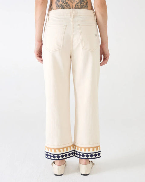 PANTALONE SOPHIE CROPPED MALFILE ECRU