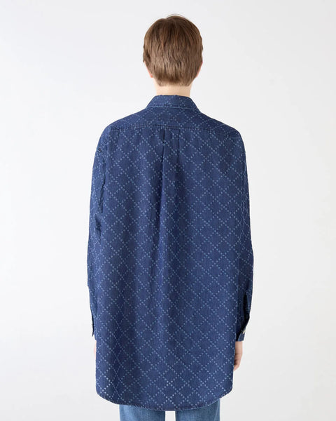 CAMICIA ERRE OVER CHAMBRAY MATELASSE
