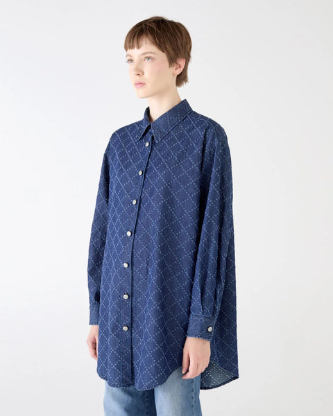 CAMICIA ERRE OVER CHAMBRAY MATELASSE