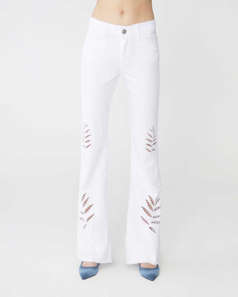 TROUSER LOLA SUMMER BUUTCUT EMBROIDERY STRETCH